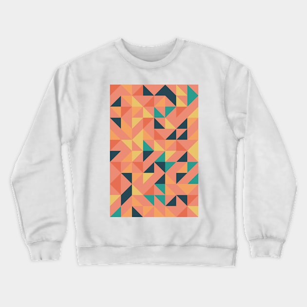 Creative Geometric Colourful Triangle Pattern #32 Crewneck Sweatshirt by Trendy-Now